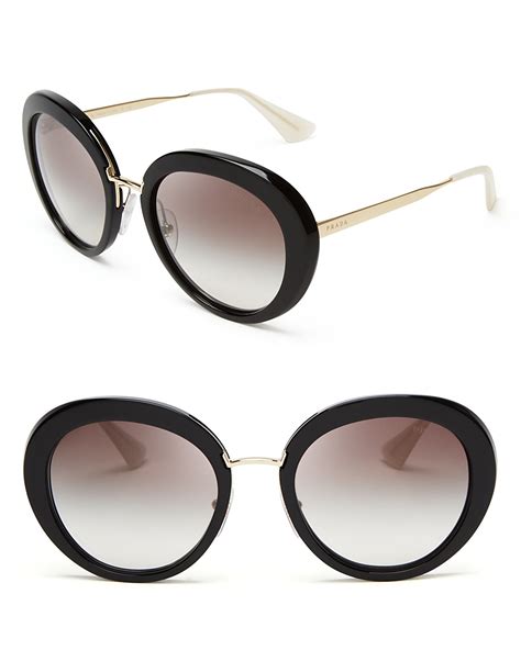 oversized round frame sunglasses prada|cost of prada sunglasses.